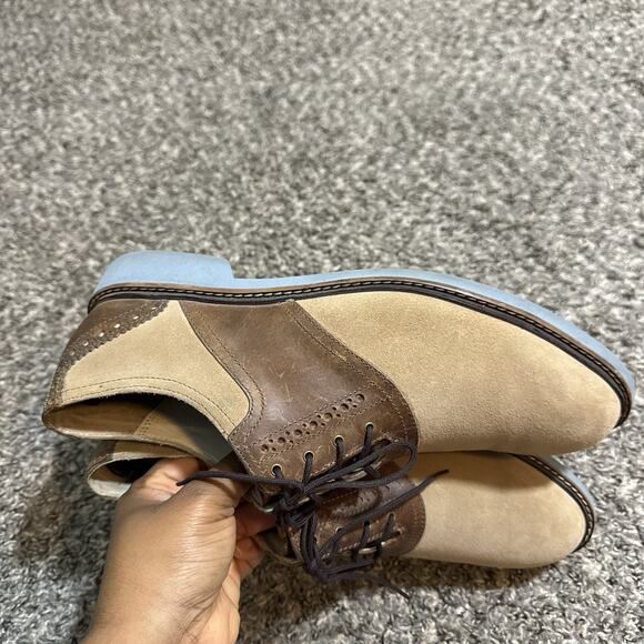 Cole Haan Lunargrand Saddle Men's Size 9.5 Beige Brown Dress Shoes Oxford C11422 - Picture 3 of 10